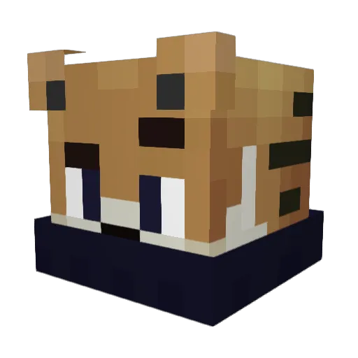 Freudevoll Minecraft avatar head, 3D render