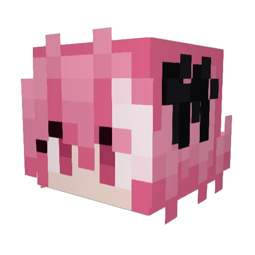 Freudiel Minecraft avatar head, 3D render