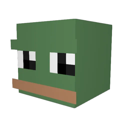 Frexes Minecraft avatar head, 3D render