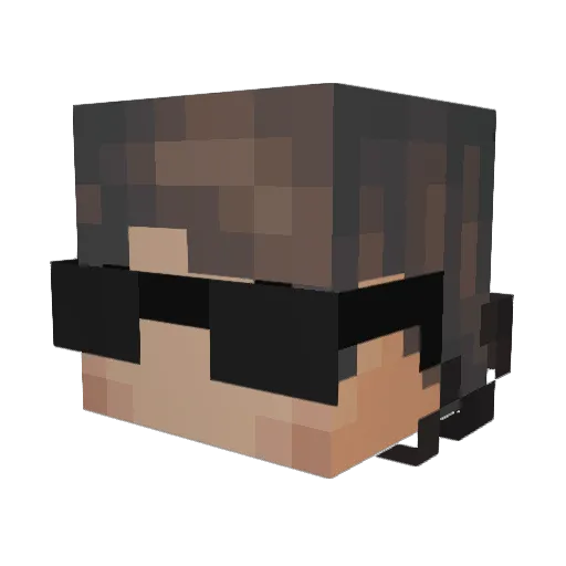 Frexode Minecraft avatar head, 3D render