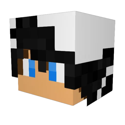 FrexxFu Minecraft avatar head, 3D render