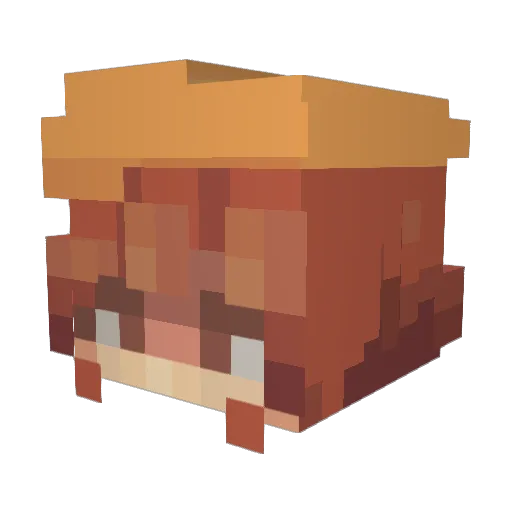 FreyDraws Minecraft avatar head, 3D render