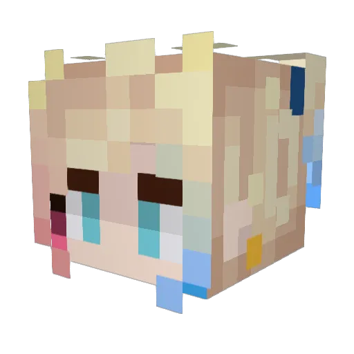 Freya012 Minecraft avatar head, 3D render