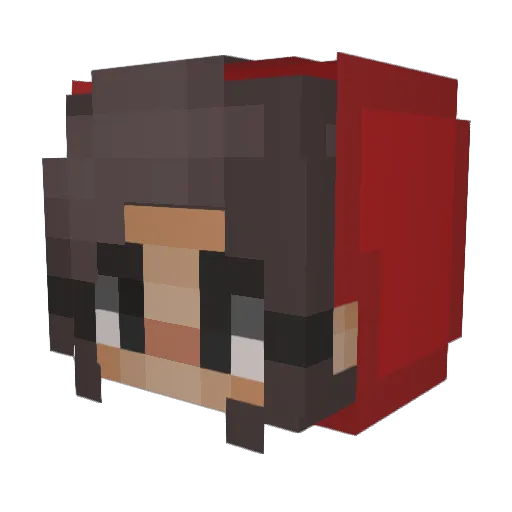 Freya2412 Minecraft avatar head, 3D render