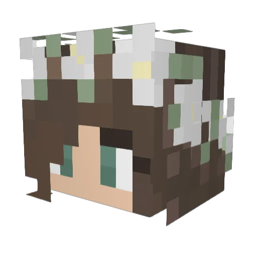 Freya990 Minecraft avatar head, 3D render