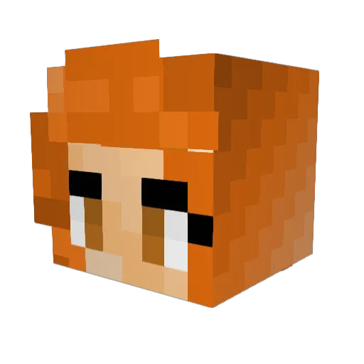 FreyaMoo Minecraft avatar head, 3D render
