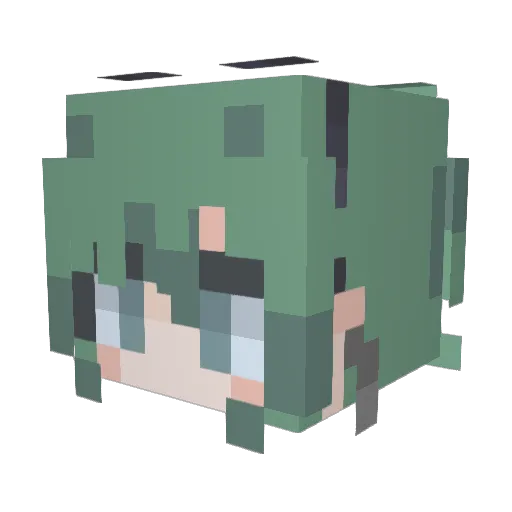 Freyaa_ Minecraft avatar head, 3D render