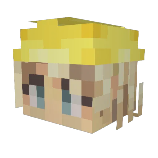 Freyaaa Minecraft avatar head, 3D render