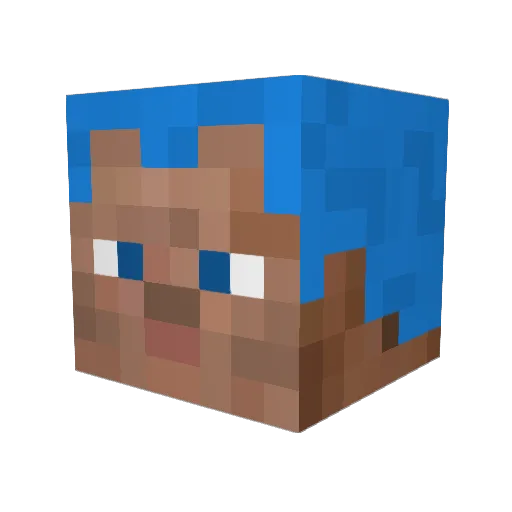 Freychop Minecraft avatar head, 3D render