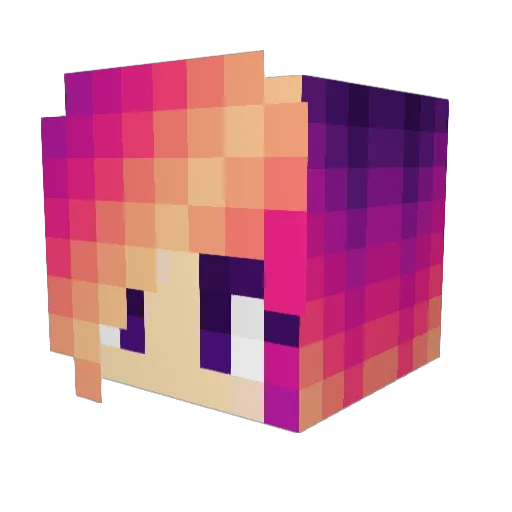 Freyir Minecraft avatar head, 3D render