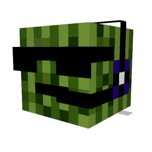 Freykii Minecraft avatar head, 3D render