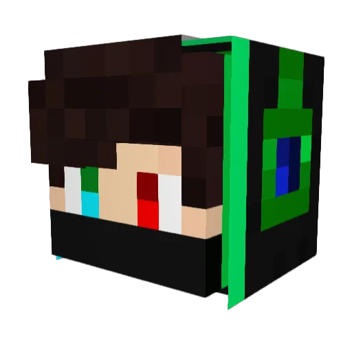 Freyllya Minecraft avatar head, 3D render