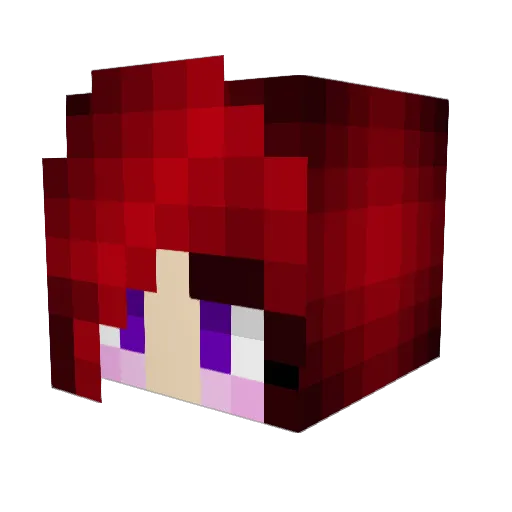 Freyloki Minecraft avatar head, 3D render