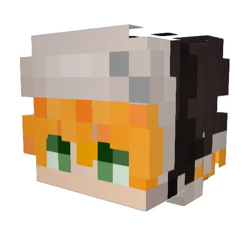 Freyr_with_a_D Minecraft avatar head, 3D render