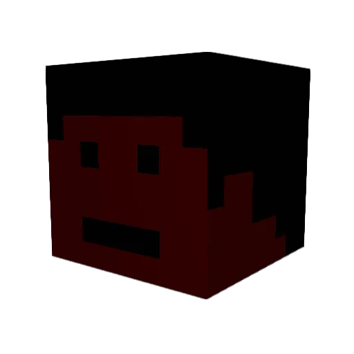 Frezola Minecraft avatar head, 3D render