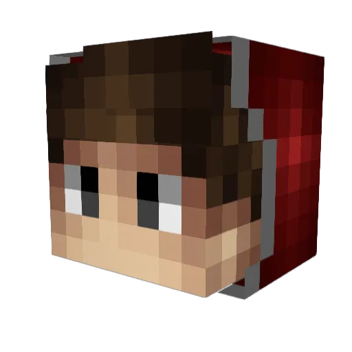 Frgabi Minecraft avatar head, 3D render