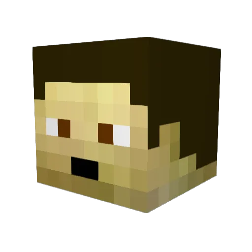 FriZouill3_alg Minecraft avatar head, 3D render