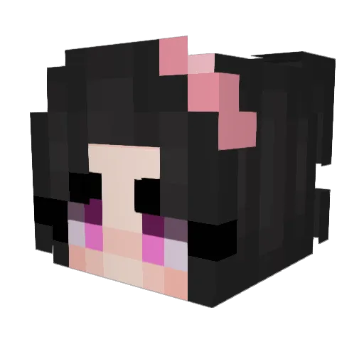 Frianna Minecraft avatar head, 3D render