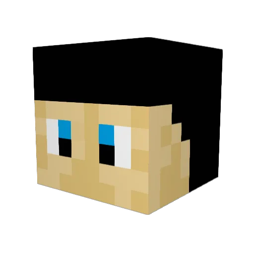 FriarFox Minecraft avatar head, 3D render