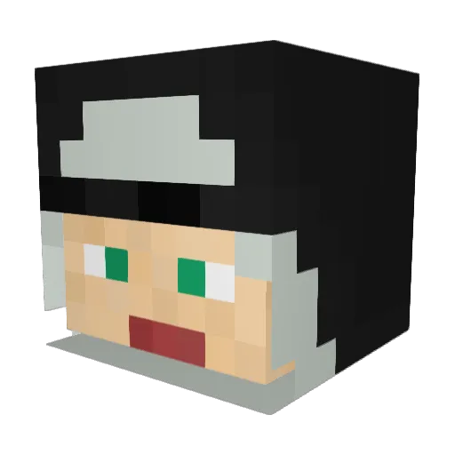 Fribolin Minecraft avatar head, 3D render