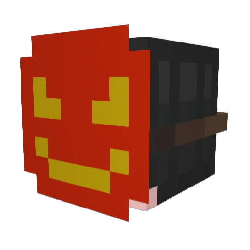 Friccnob Minecraft avatar head, 3D render