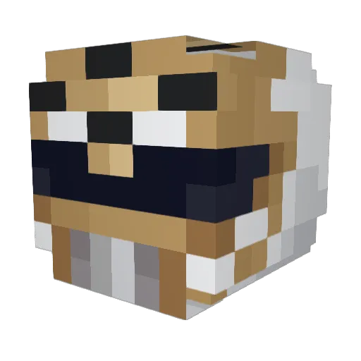 FricinhO Minecraft avatar head, 3D render