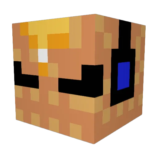 FricknWaffle Minecraft avatar head, 3D render