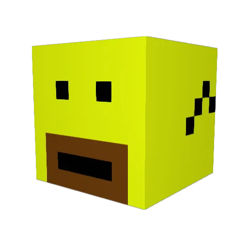 FrickyDeFro Minecraft avatar head, 3D render
