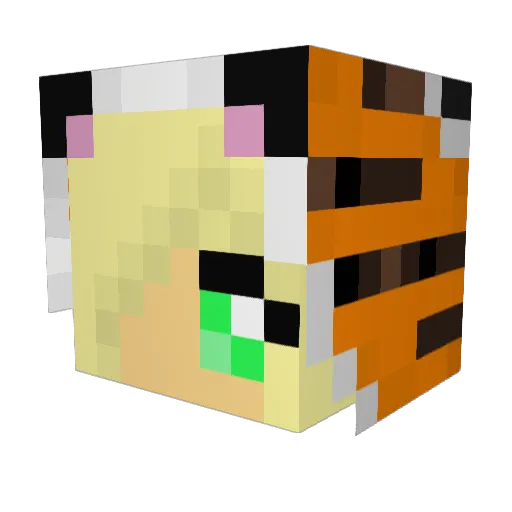 Frida02 Minecraft avatar head, 3D render
