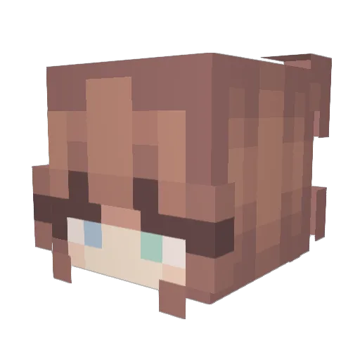 Frida034 Minecraft avatar head, 3D render