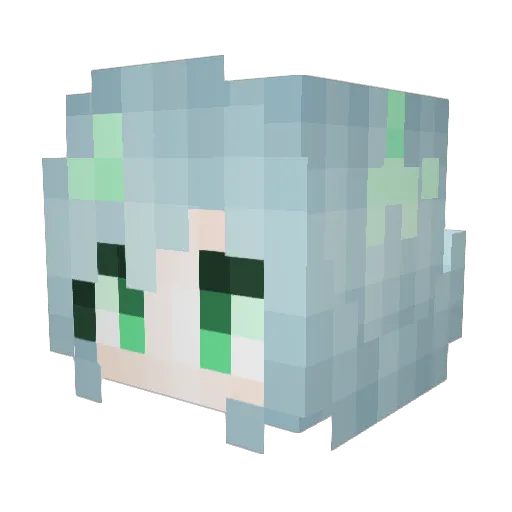 Frida1120 Minecraft avatar head, 3D render
