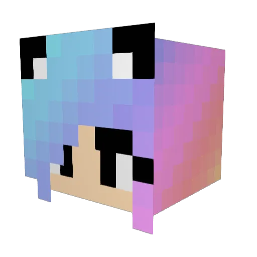 Frida161 Minecraft avatar head, 3D render