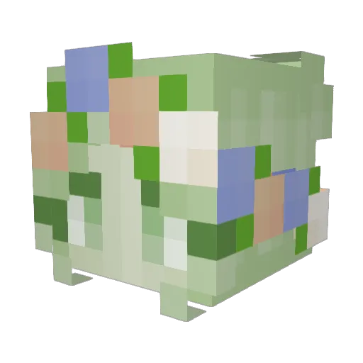 FridaJ Minecraft avatar head, 3D render