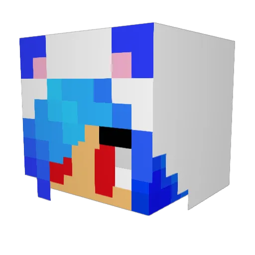 FridaLotta Minecraft avatar head, 3D render
