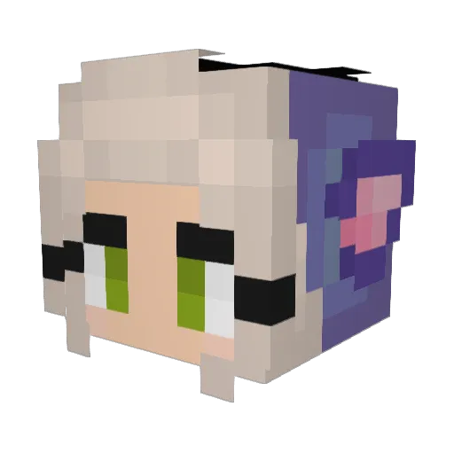 Frida_58 Minecraft avatar head, 3D render