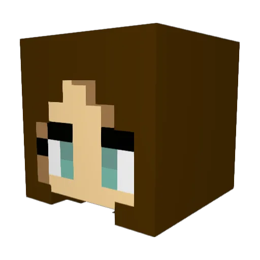 Friday13gal Minecraft avatar head, 3D render