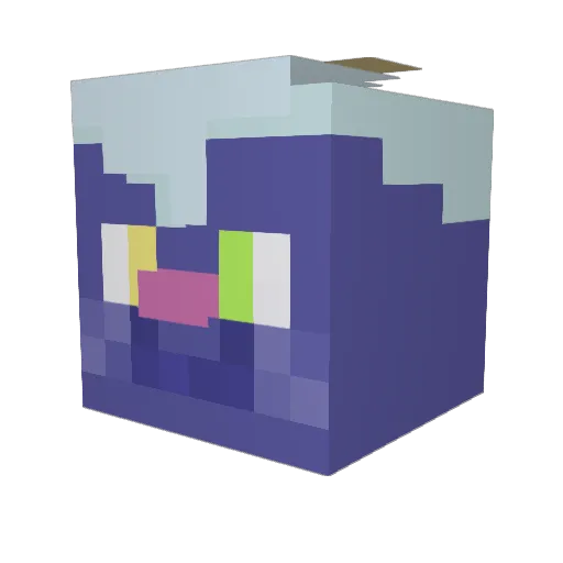 FridayBat Minecraft avatar head, 3D render