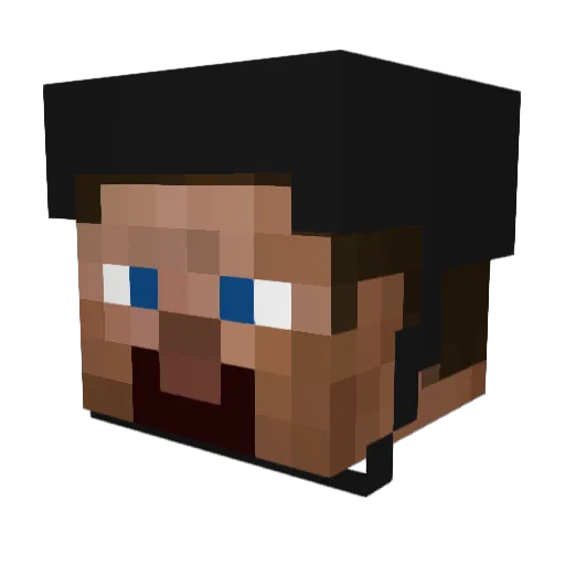 Friday_VII Minecraft avatar head, 3D render