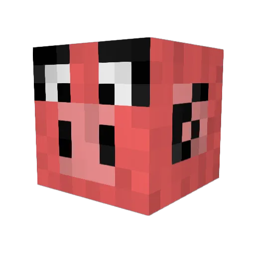 Frides Minecraft avatar head, 3D render