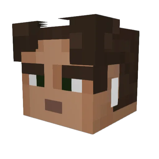 Fridge_Human Minecraft avatar head, 3D render