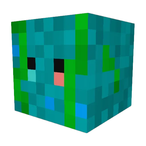 Fridgion Minecraft avatar head, 3D render