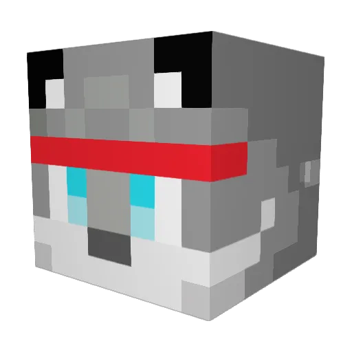 FriduwulfTV Minecraft avatar head, 3D render