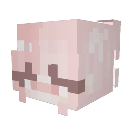FriedBreadCrust Minecraft avatar head, 3D render