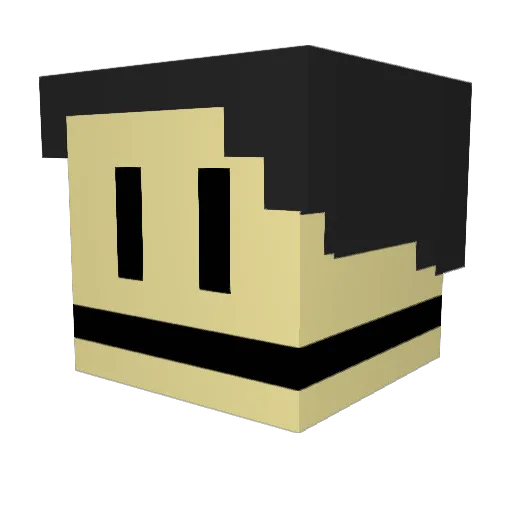 FriedCornBeard Minecraft avatar head, 3D render