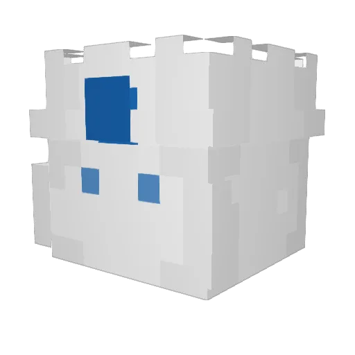 FriedDough Minecraft avatar head, 3D render