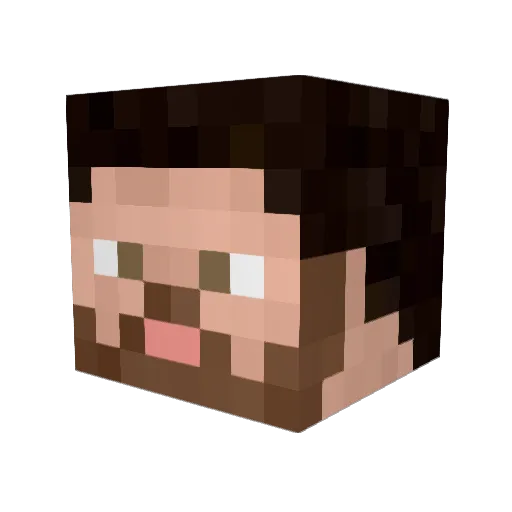 FriedEagle Minecraft avatar head, 3D render