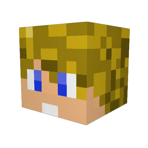FriedSlothBaby Minecraft avatar head, 3D render