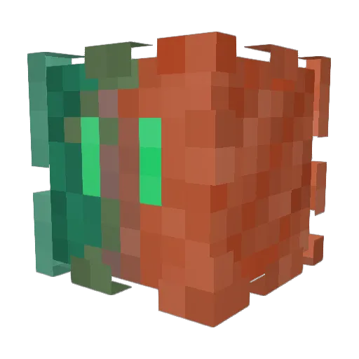 Fried_3ggs Minecraft avatar head, 3D render