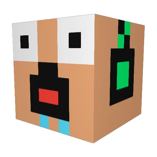 Fried_Tapioca Minecraft avatar head, 3D render