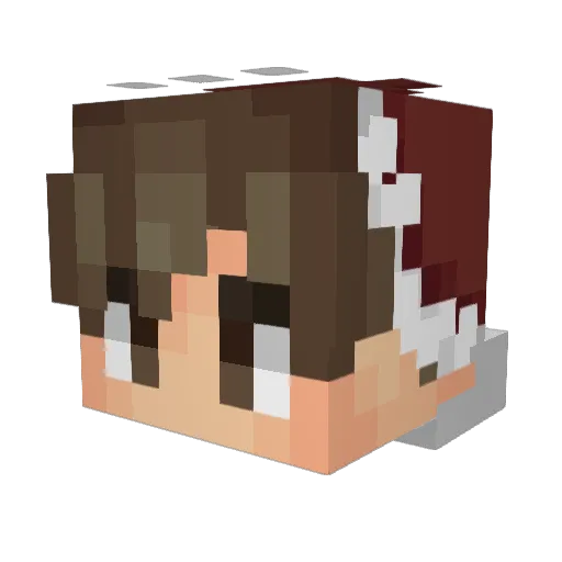 Frieddie Minecraft avatar head, 3D render